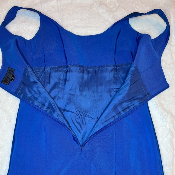 DANIEL HECHTER VTG Y2K Royal Blue Sleevless Mini Cocktail Dress Size 6 - Picture 8 of 11